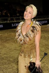 Kaley Cuoco - Riding Her Horse at 2014 Longines Los Angeles Masters Charity Pro-Am