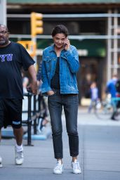 Katie Holmes - Filming a Commercial in New York City - September 2014