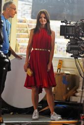 Katie Holmes - Filming a Commercial in New York City - September 2014