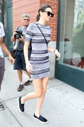 Kendall Jenner in Mini Dress Out in New York City - September 2014