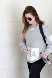 Khloe Kardashian in Leggings Going to the Gym in Los Angeles, September 2014