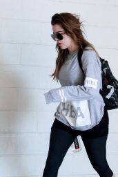 Khloe Kardashian in Leggings - Going to the Gym in Los Angeles, September 2014