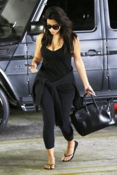 Kim Kardashian All in Black - Going to a Meeting in Encino - September 2014