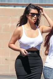 Kim Kardashian - Arriving at the Bunim Murray Production Office in Los Angeles - September 2014