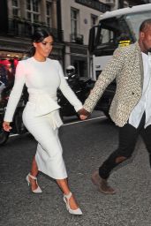 Kim Kardashian & Kanye West out for Dinner in London – September 2014