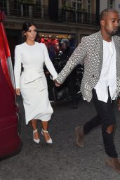 Kim Kardashian & Kanye West out for Dinner in London – September 2014