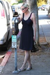Kirsten Dunst in Black Summer Dress - Running Errands In Los Feliz, Sept. 2014