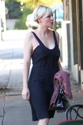 Kirsten Dunst in Black Summer Dress - Running Errands In Los Feliz, Sept. 2014