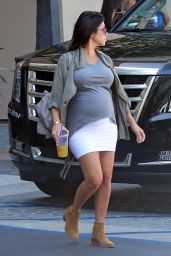 Kourtney Kardashian in Mini Dress - Leaving a Business Meeting in Los Angeles - Sept. 2014