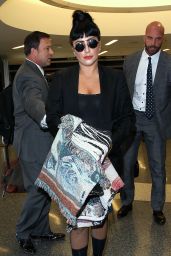 Lady Gaga at LAX Airport - September 2014