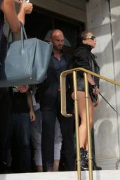 Lady Gaga is Stylish -  Leaving Her hotel in Athens, September 2014