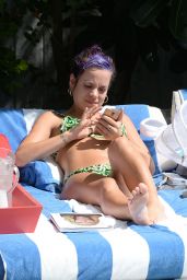 Lily Allen in a BIkini at a Pool in Miami - SEptember 2014