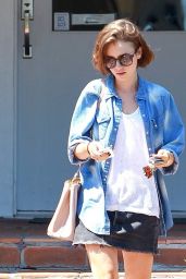 Lily Collins Leaving a SPA in Los Angeles - September 2014
