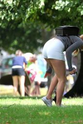 Margot Robbie Booty in Shorts at a Park in London - Sept. 2014