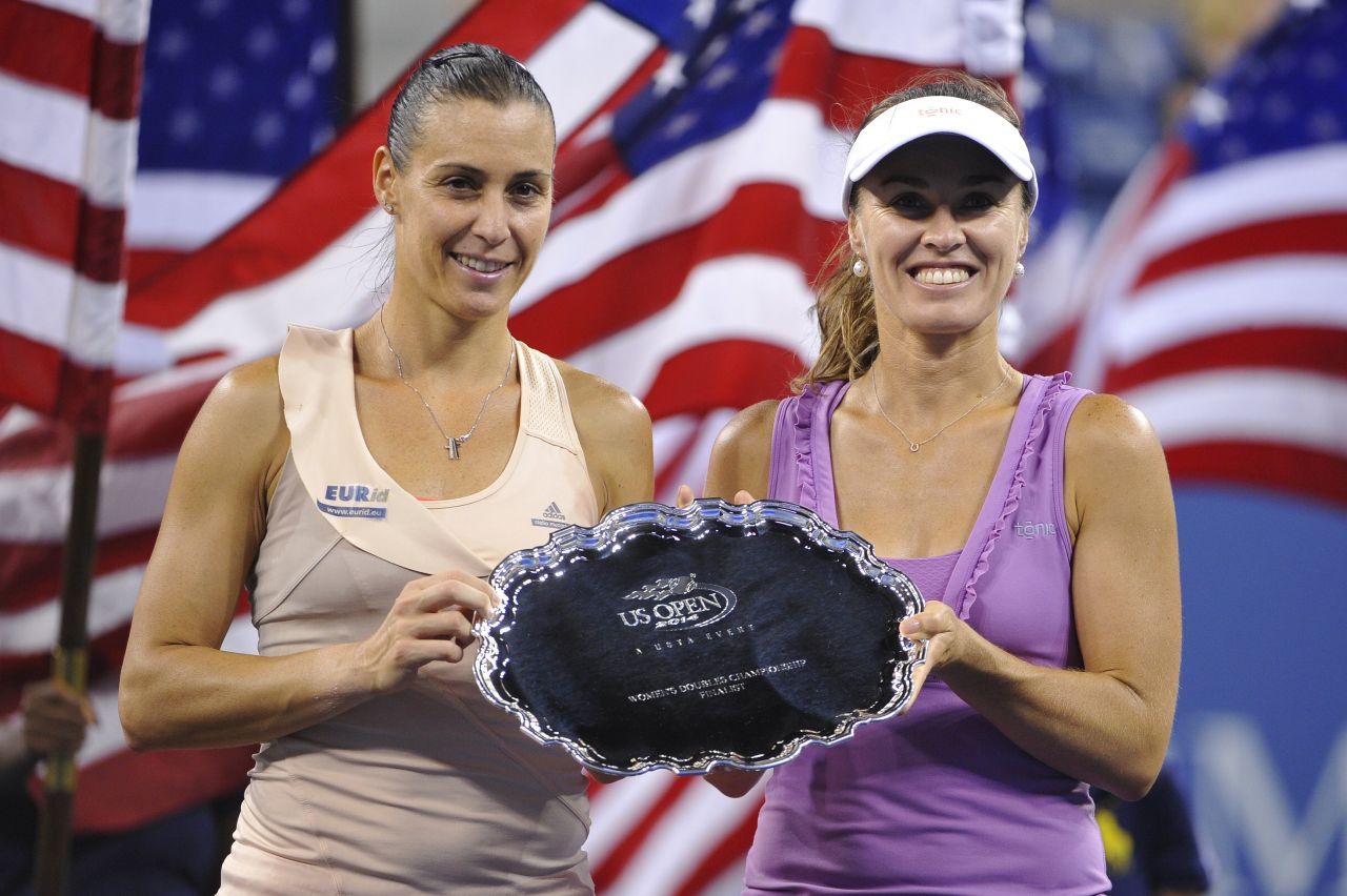 Martina Hingis & Flavia Pennetta - U.S. Open 2014 Doubles Final Match in New York City