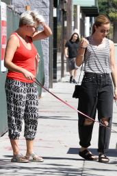 Mena Suvari Walking Her Dog - Out in Los Angeles - September 2014
