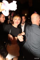 Miley Cyrus - Leaving Sushi Restaurant in Rio de Janeiro, September 2014