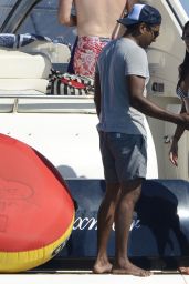 Nicole Scherzinger Bikini Candids - on a Boat in Ibiza, August 2014