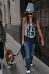 Nicole Scherzinger Spotted Dog Walking in London - September 2014