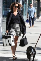 Nikki Reed in Mini Skirt - Out in Los Angeles - September 2014