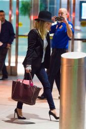 Reese Witherspoon in Jeans and Heels at JFK Airport in New York City, Sept. 2014