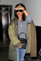 Rihanna in Jeans - Arriving at LAX Airport in Los Angeles, Sept. 2014