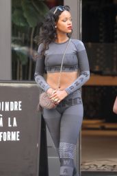 Rihanna in Leggings Out in New York City - September 2014