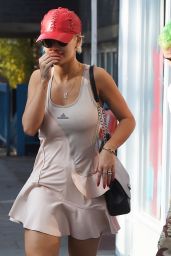 Rita Ora in Adidas Stella McCartney Tennis Dress Shopping in London - September 2014