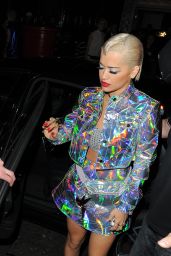 Rita Ora Night Oust Style - Arriving at The Box Night Club in London, September 2014