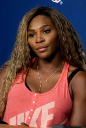 Serena Williams Talks to the Media During Previews for 2014 U.S. Open Tennis Tournament