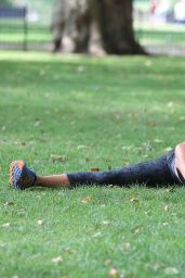 Sophie Anderton in Spandex - Battersea Park Workout London, August 2014