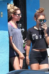 Vanessa Hudgens & Ashley Tisdale - Leaving WundaBar Pilates in Studio City - Aug. 2014