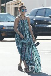 Vanessa Hudgens in Summer Dress - at Urban Outfitters in Studio City - September 2014