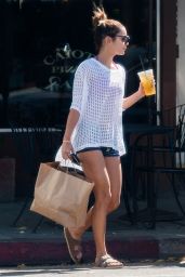 Vanessa Hudgens Shows Off Legs - outside of a Furniture Store in Studio City - September 2014