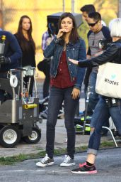 Victoria Justice on the Set of 