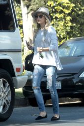 Ashley Tisdale in Ripped Jeans - Out in Studio City, October 2014