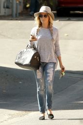 Ashley Tisdale in Ripped Jeans - Out in Studio City, October 2014
