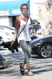 Ashley Tisdale in Tights - Leaving Pilates Class in Los Angeles, Sept. 2014