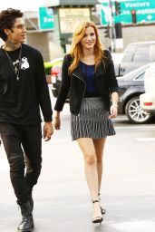 Bella Thorne in Mini Dress - Out in New York City - October 2014