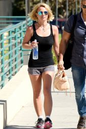 Britney Spears in Shorts - Leaving the Gym in Westlake Village - October 2014