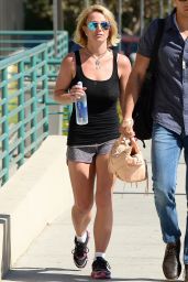 Britney Spears in Shorts - Leaving the Gym in Westlake Village - October 2014