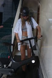 Cara Delevingne - Riding a Bicycle in London - October 2014