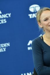 Caroline Wozniacki - Picks Up Her New York City Marathon Official Race Bib - October 2014