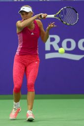 Caroline Wozniacki Practices - BNP Paribas WTA Finals 2014 in Singapore