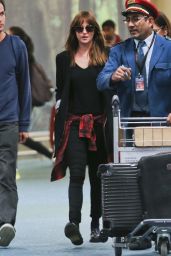 Dakota Johnson Arriving at the Airport in Vancouver - October 2014