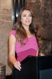 Elizabeth Hurley - Breast Cancer Awareness Month Event - Empire State Building in NYC