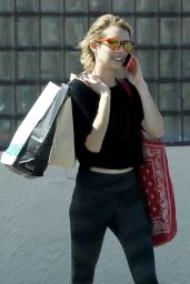Emma Roberts In Tights - Out Shopping in New Orleans - Sept. 2014