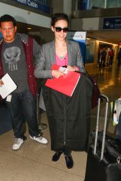 Emmy Rossum at LAX Airport - October 2014