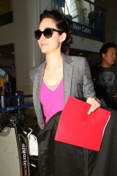 Emmy Rossum at LAX Airport - October 2014