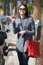 Emmy Rossum Street Style - Out in Santa Monica - October 2014